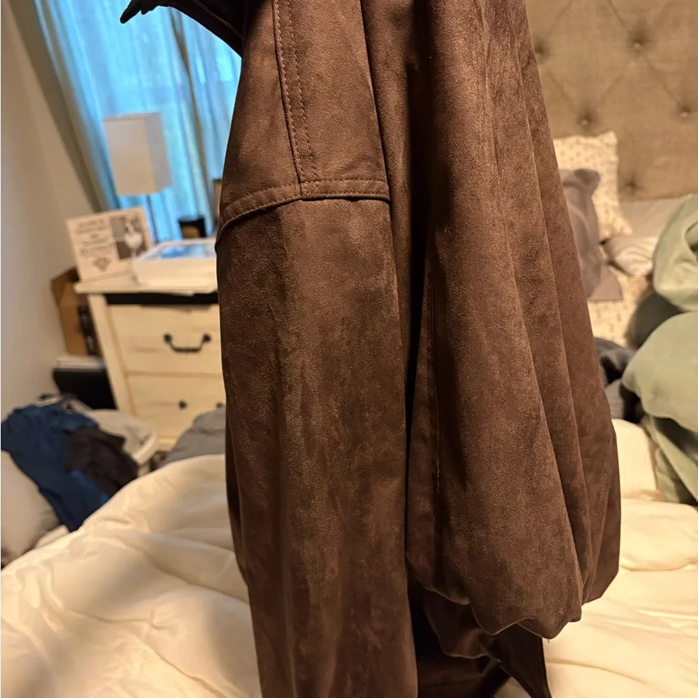 Zara Brown Bomber Jacket - Picture 6 of 7